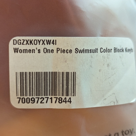 Cupshe - Women's One Piece Swimsuit Color Block Keyhole Cutout - Large - Picture 5 of 7